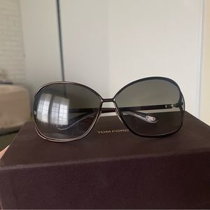 Tom Ford Carla 66mm Oversized Round Metal